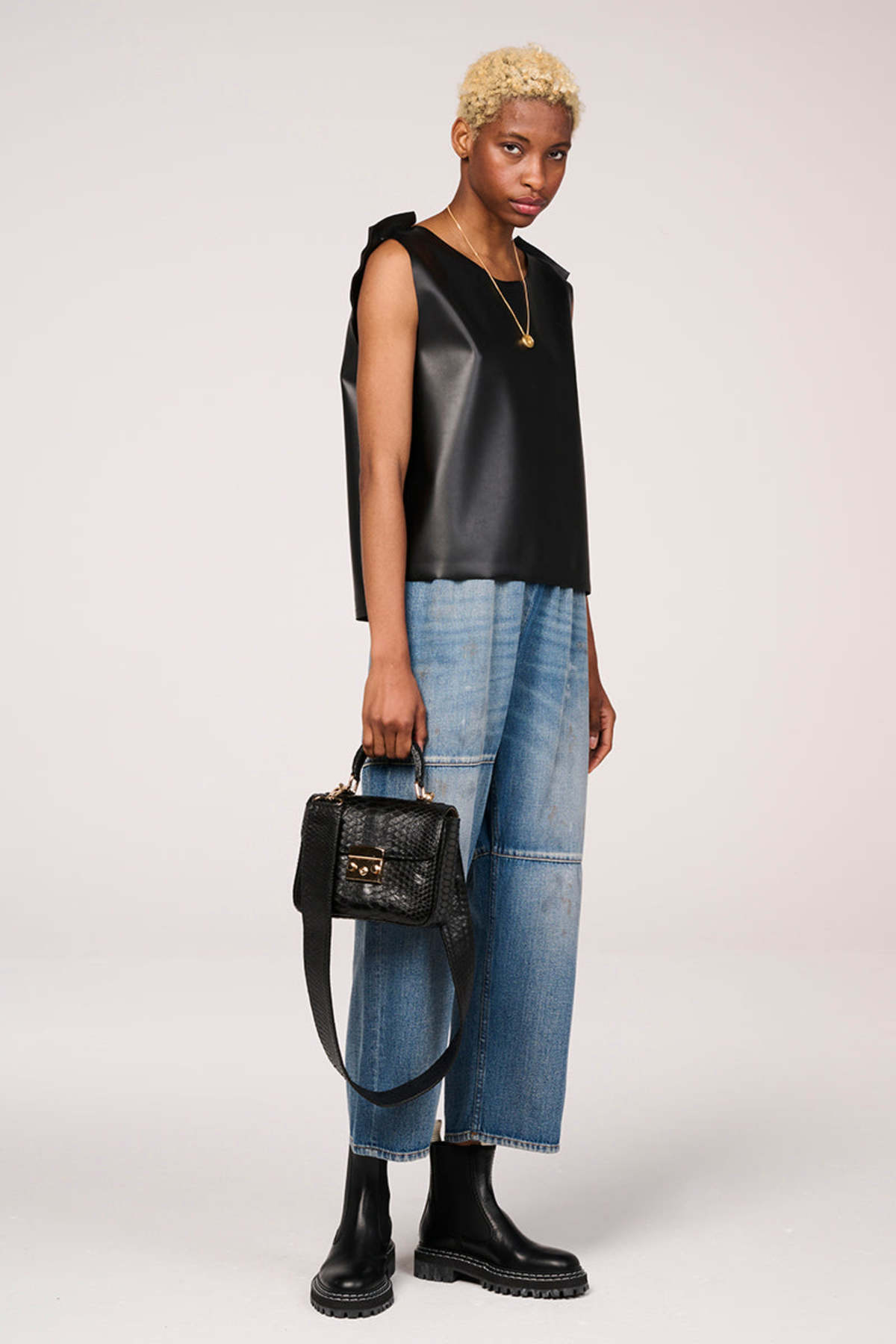 MM6 maison margiela faux leather vest