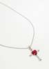 DEPARTMENT Silver And Red Heart Cross Necklace - Thumbnail 4