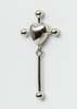 DEPARTMENT Silver Heart Cross Earring - Single - Thumbnail 3