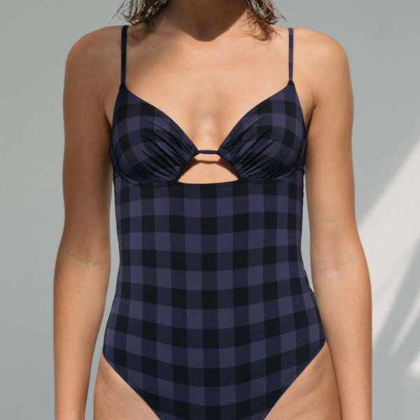 Pale Swimwear Vega One Piece - Purple Check