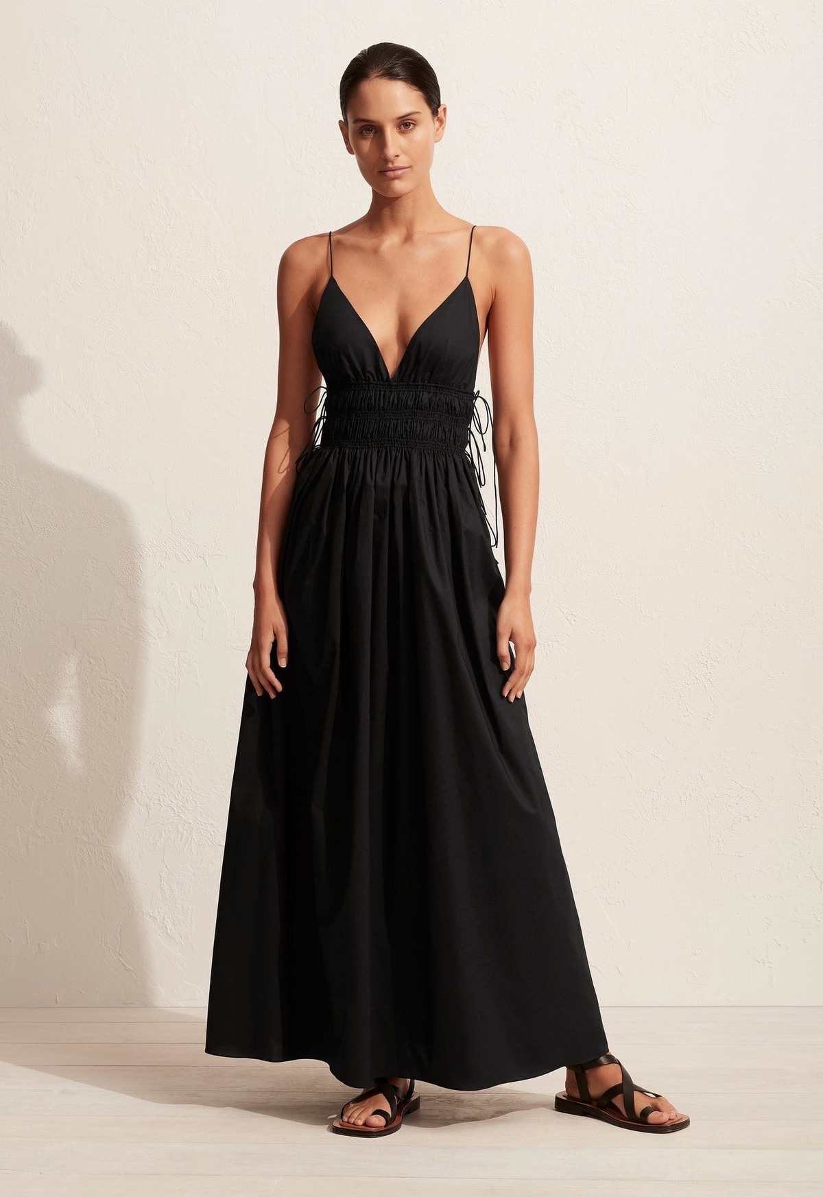 Matteau Shirred Triangle Dress - Black - Image 1 of 3