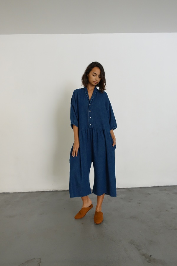 ilana kohn denim jumpsuit