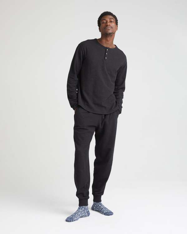 Richer Poorer Men's Thermal Slub Cotton Long Sleeve Henley