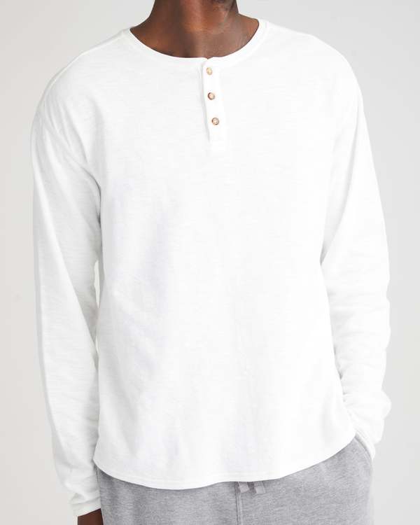 Richer Poorer Men's Thermal Slub Cotton Long Sleeve Henley