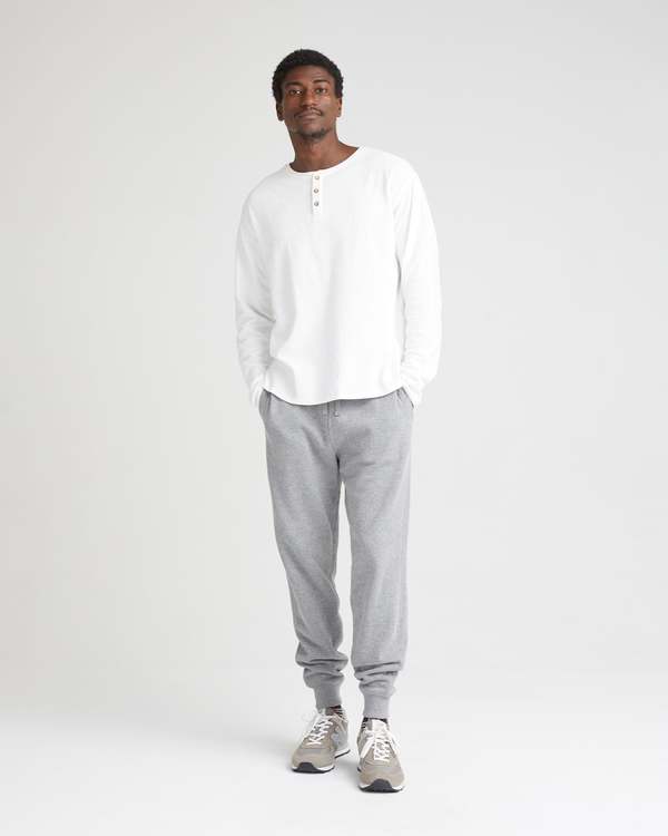 Richer Poorer Men's Thermal Slub Cotton Long Sleeve Henley