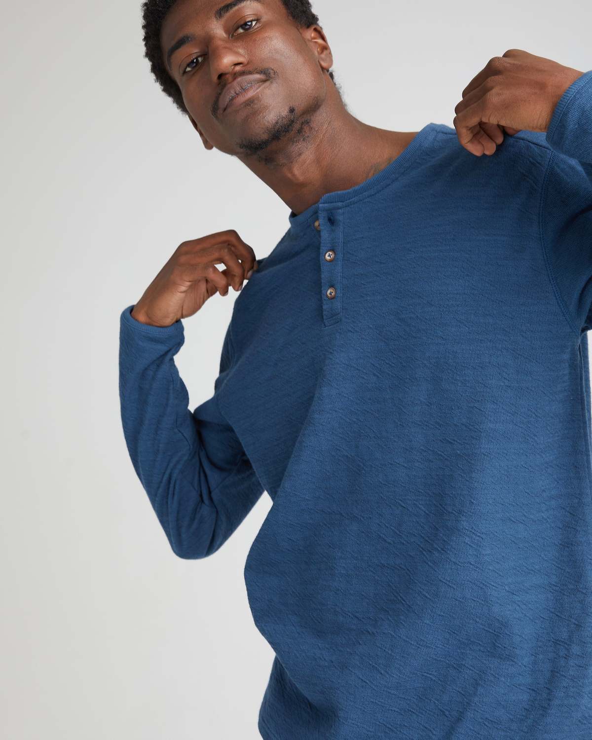 Richer Poorer Men's Thermal Slub Cotton Long Sleeve Henley - Image 17 of 18