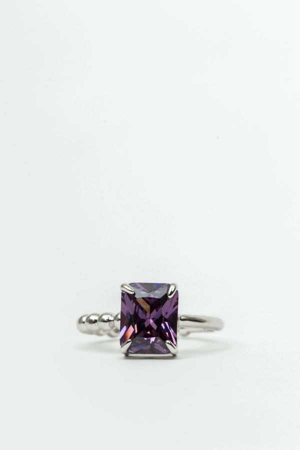 DEPARTMENT Silver Purple Stone Ring