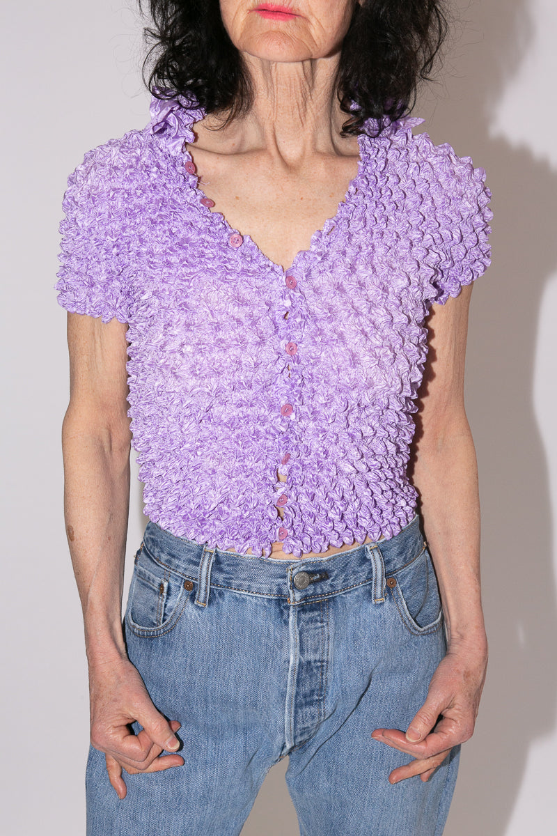 Vintage WOLF & GYPSY VINTAGE 1990s Popcorn Shirt - Purple | Garmentory