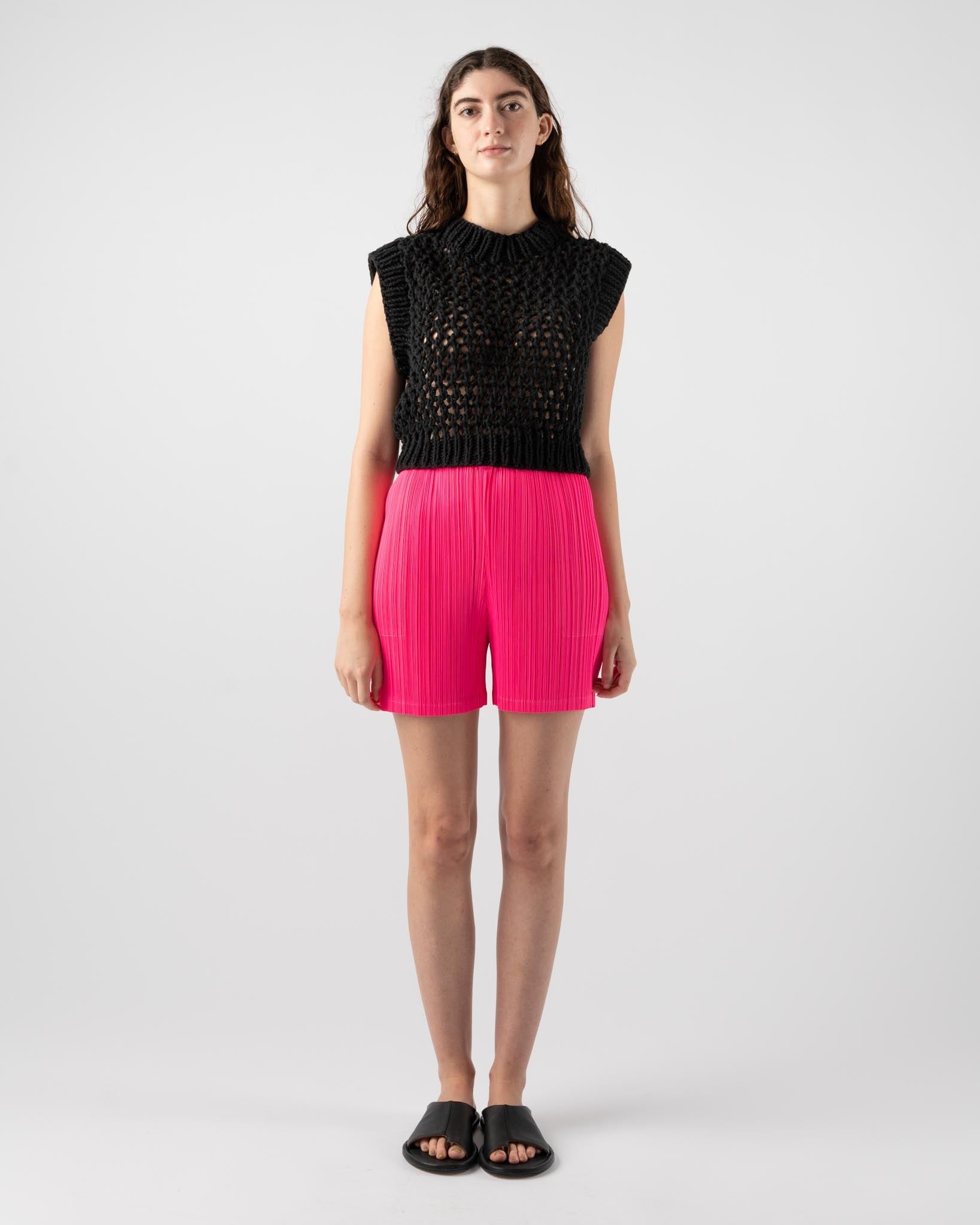 Pleats Please by Issey Miyake Monthly Colors April Shorts - Neon
