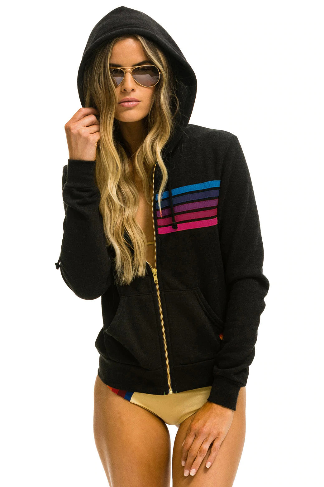 Aviator Nation Stripe Hoodie Multi Garmentory