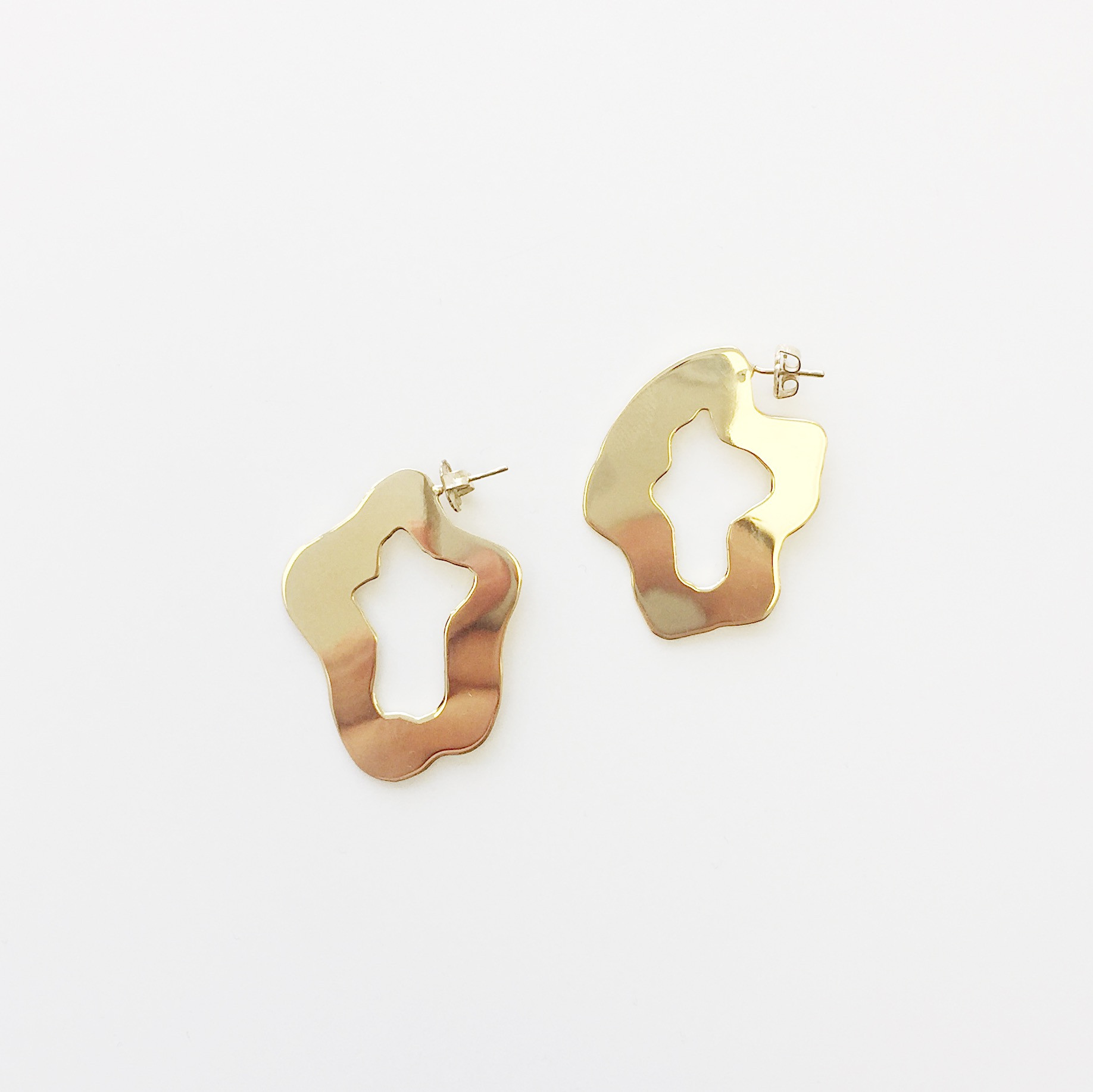 Lane Walkup Swimming Pool Earrings Gold Garmentory