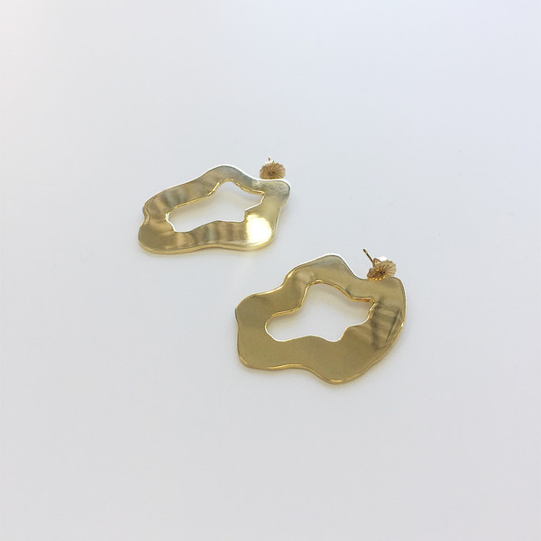 Lane Walkup Swimming Pool Earrings Gold Garmentory