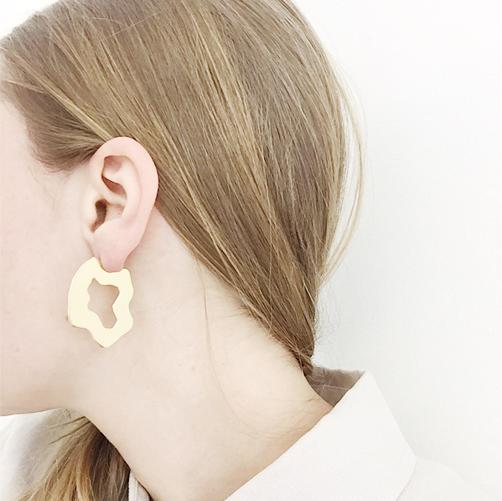 Lane Walkup Swimming Pool Earrings Gold Garmentory