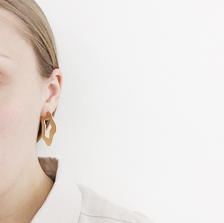 Lane Walkup Swimming Pool Earrings Gold Garmentory