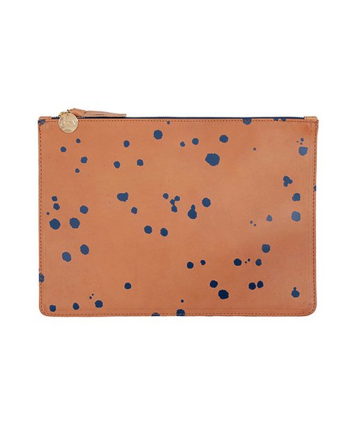 Clare V. Margot Flat Clutch in Navy Splash Clare V. Margot Flat Clutch in Navy Splash