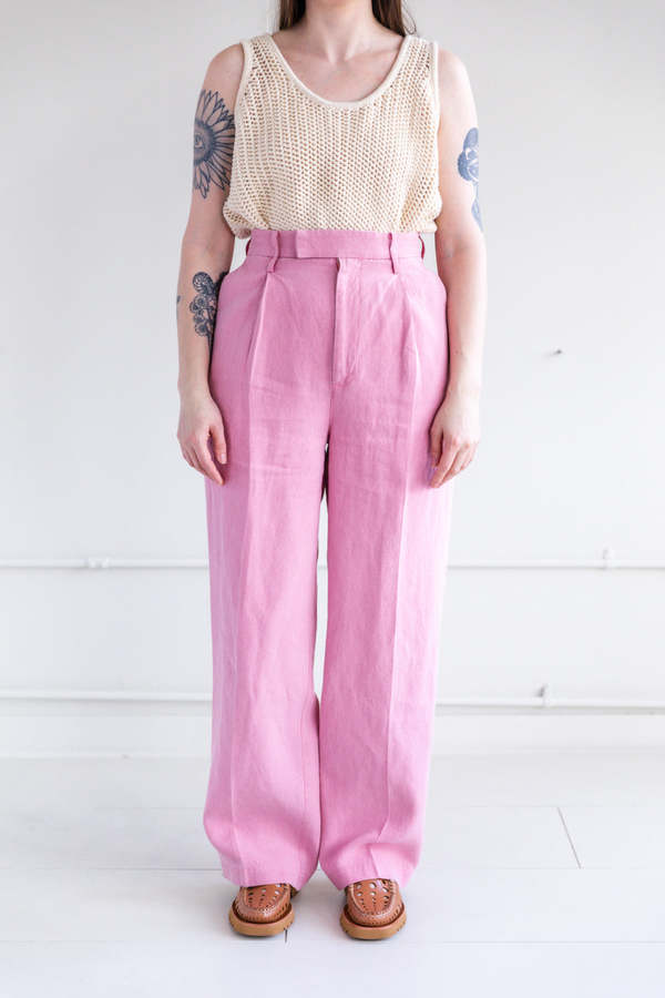 AURALEE オーラリー WASHI DUCK CANVAS SLACKS Auralee WASHI DUCK CANVAS SLACKS - FADED GREEN | Garmentory