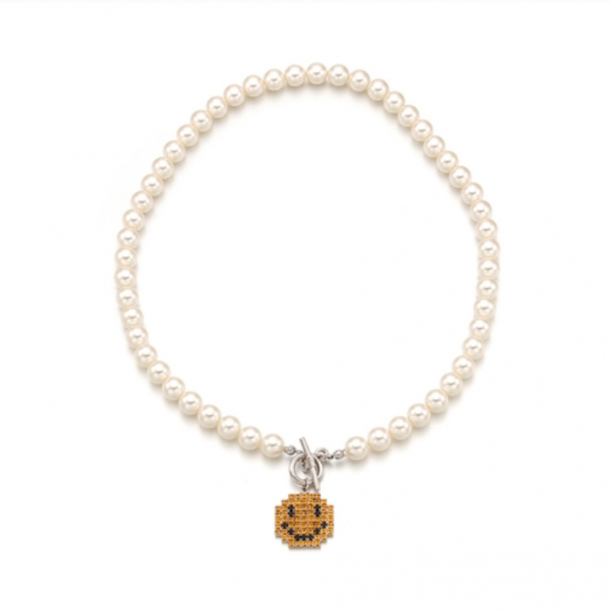 ★VINTAGE HOLLYWOOD★ Pixel Smile Pearl Necklace_VH25NNNE102 VINTAGE HOLLYWOOD Pixel Smile PEARL Necklace - White