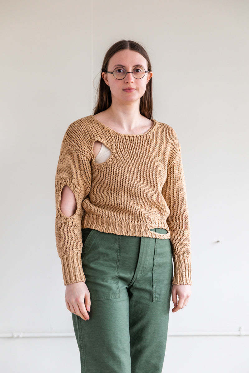 PALOMA WOOL / RENZO KNIT SWEATER/M/コットン/ベージュ/無地/OJ2202 Paloma Wool Renzo Sweater - Sand | Garmentory