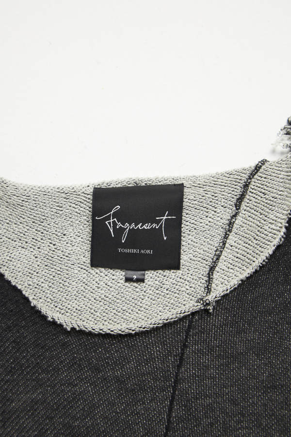 Pre-Loved] Fagassent Toshiki Aoki Zip Sleeve Raw Edge Cotton