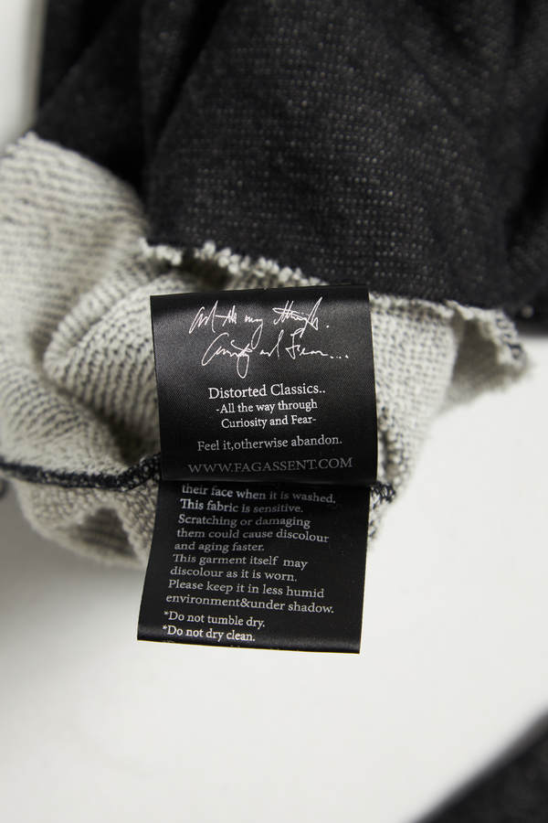 Pre-Loved] Fagassent Toshiki Aoki Zip Sleeve Raw Edge Cotton