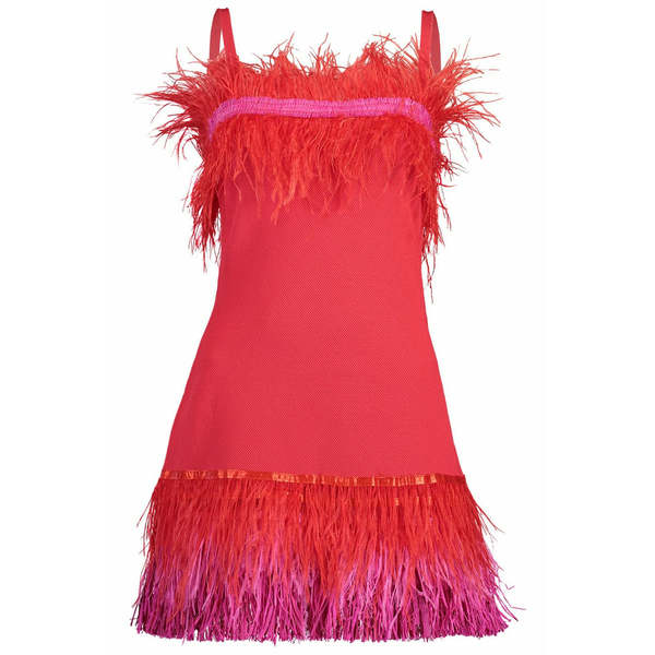 plus size orange tank dress Staud Etta Dress in Blood Orange