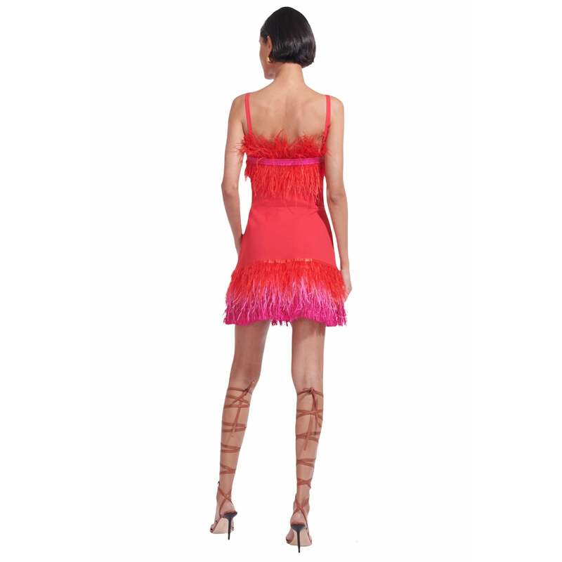 staud etta dress blood orange Staud Etta Dress