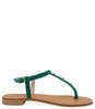 Nuovo Nicar Jeweled Thong Sandals - Emerald - Thumbnail 1