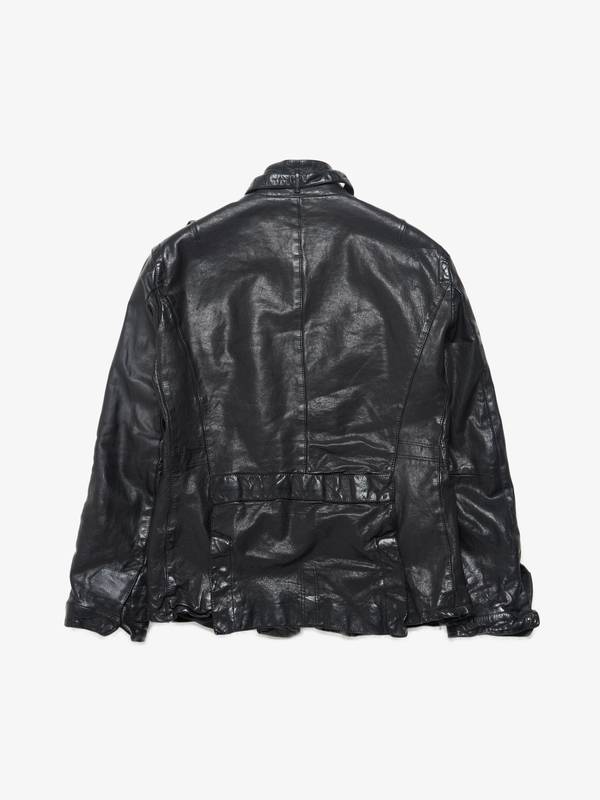 Neil Barrett Black Field Leather Jacket-BLACK | Garmentory