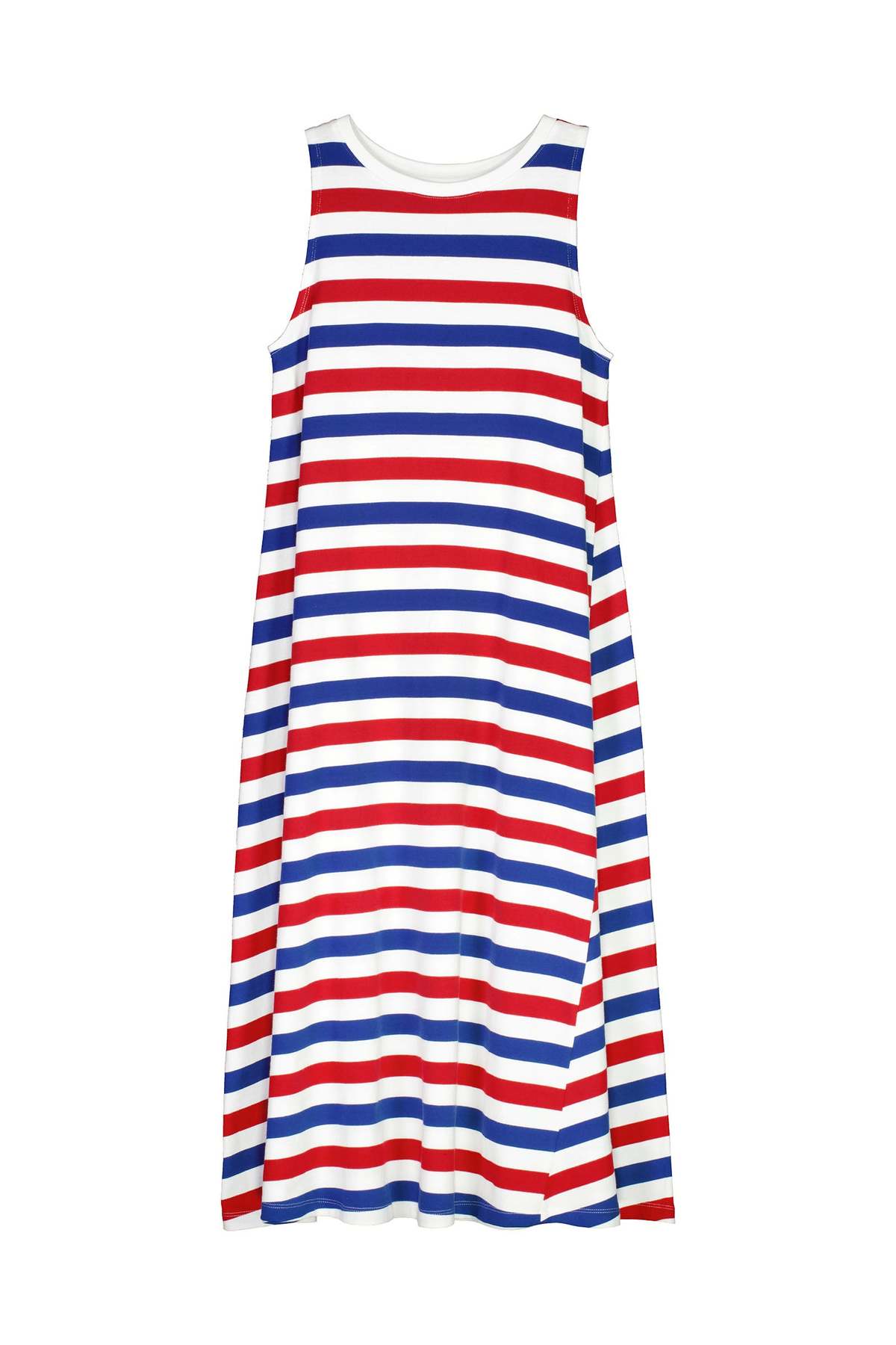Kowtow Rugby Tank Swing Dress Red/Blue Stripe Garmentory