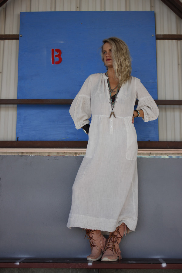 ankle length peasant dress Raquel Bea Peasant Ankle Length Dress – Soler London