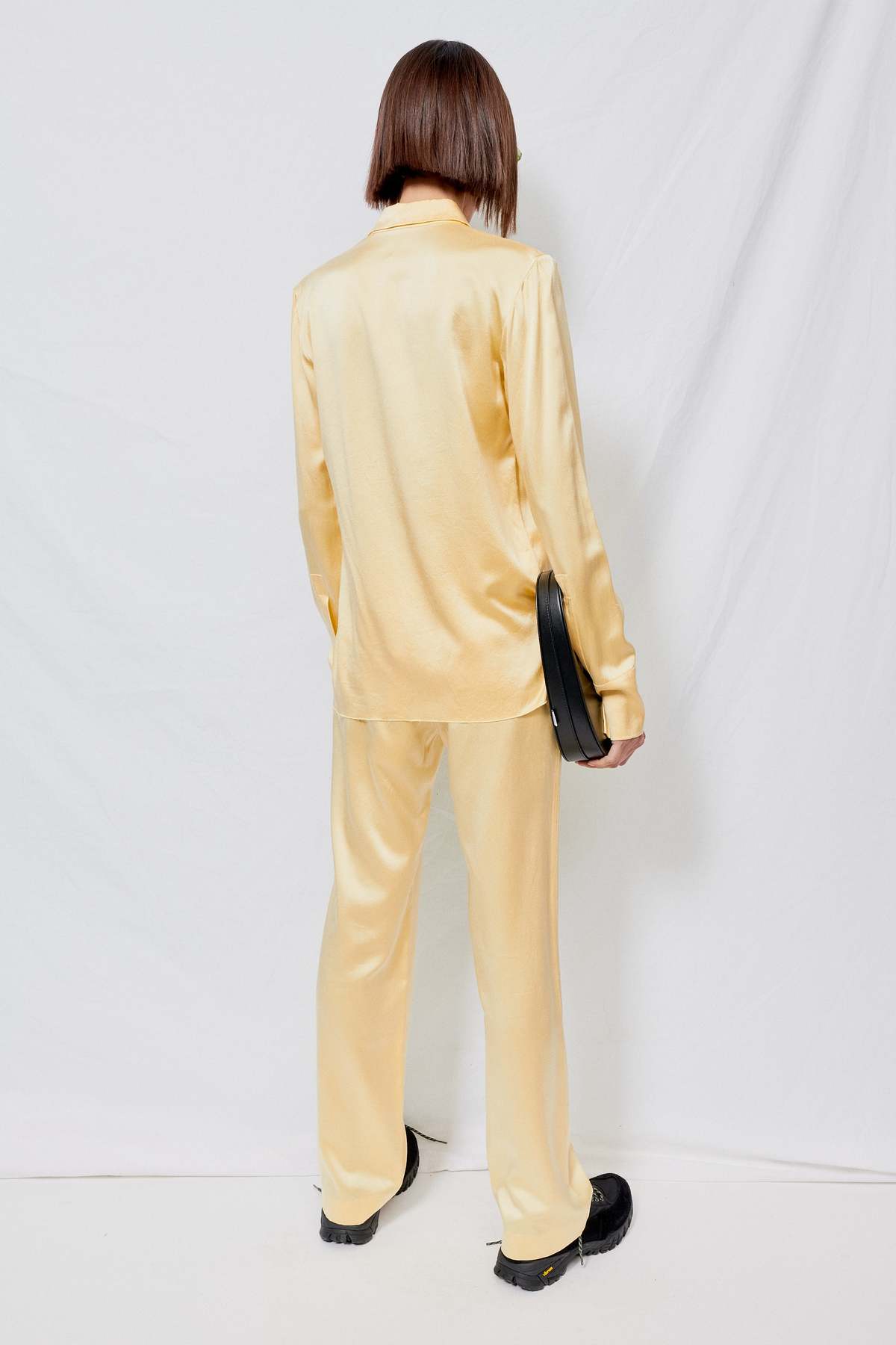 Gabriela Coll Garments NO.92 Heavy Silk Shirt - Yellow | Garmentory