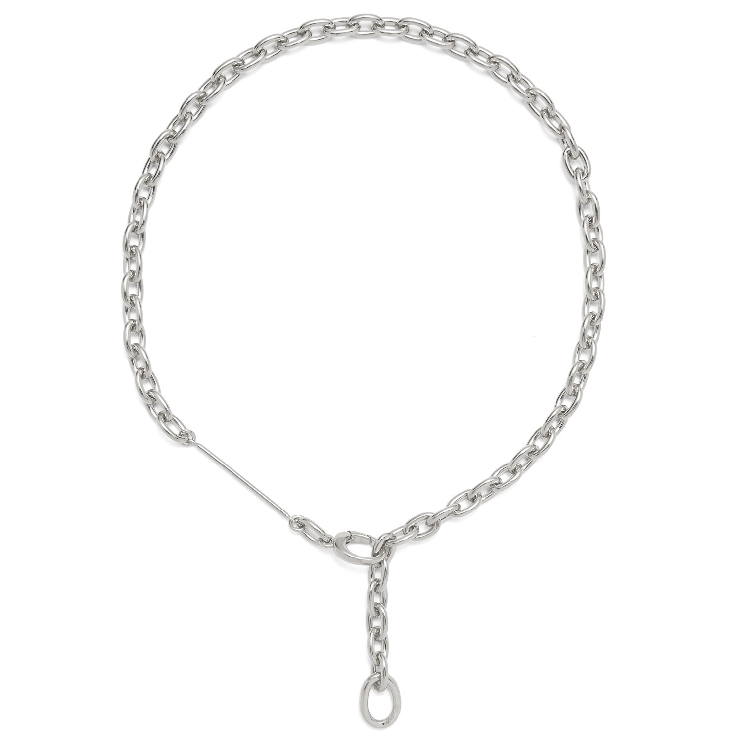 Lady Grey Loupe Necklace - Silver 