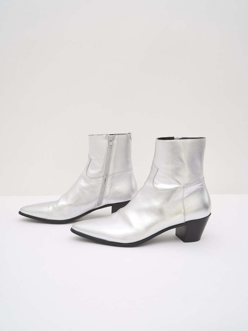 Celine Jacno Chelsea Boots - Silver | Garmentory