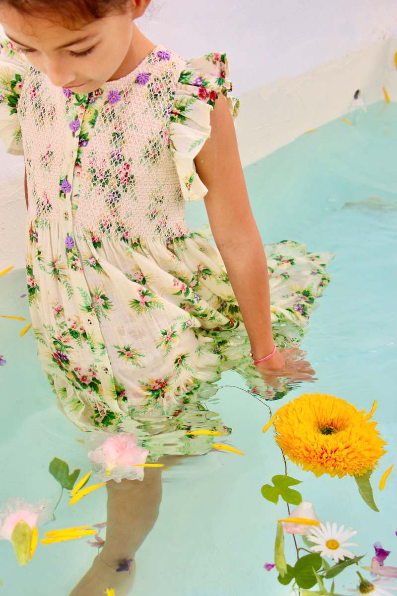 Kids Bonjour Ibiza Dress - Tropical Print | Garmentory