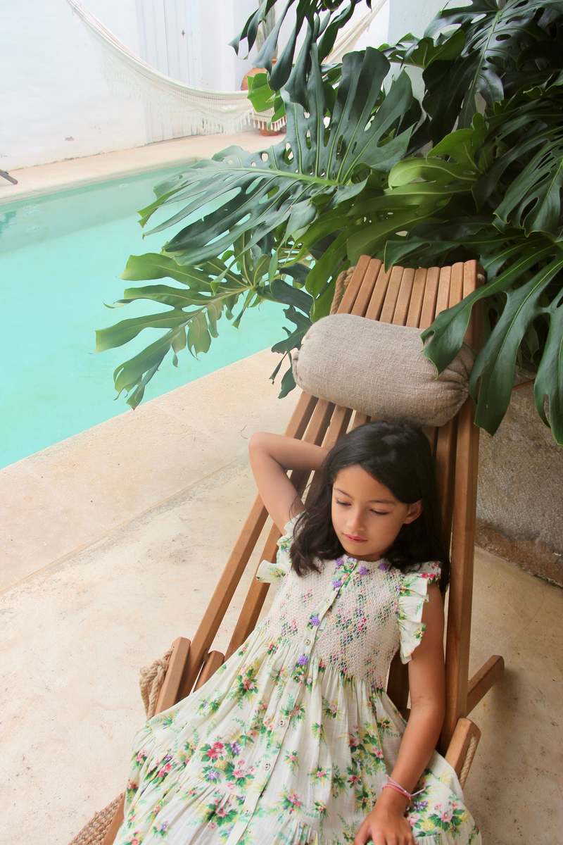 Kids Bonjour Ibiza Dress - Tropical Print | Garmentory