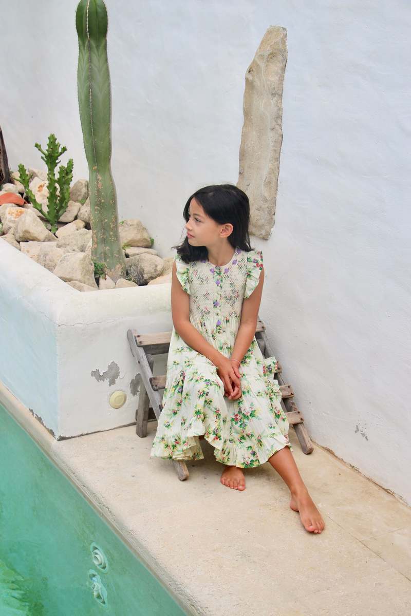 Kids Bonjour Ibiza Dress - Tropical Print | Garmentory