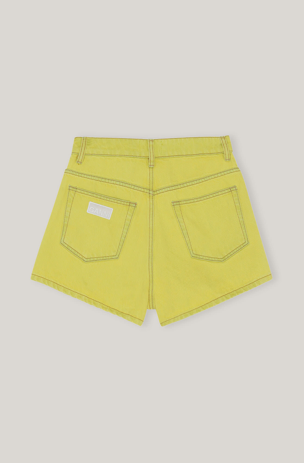 【関税＆送料込み】Ganni Yellow Viscose Shorts GANNI Yellow Linen Shorts GANNI