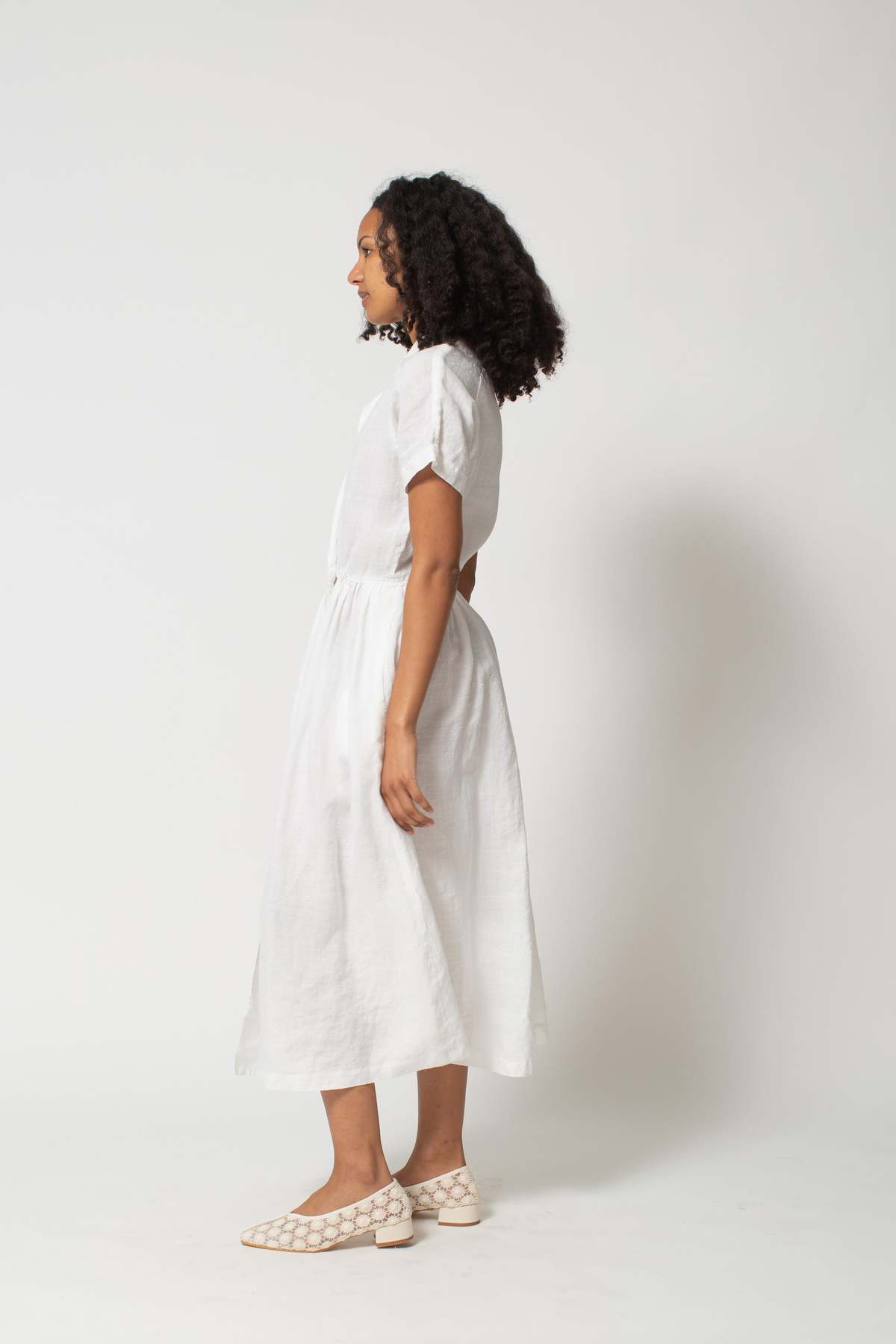 Preservation Vintage Linen Wrap Dress - White | Garmentory