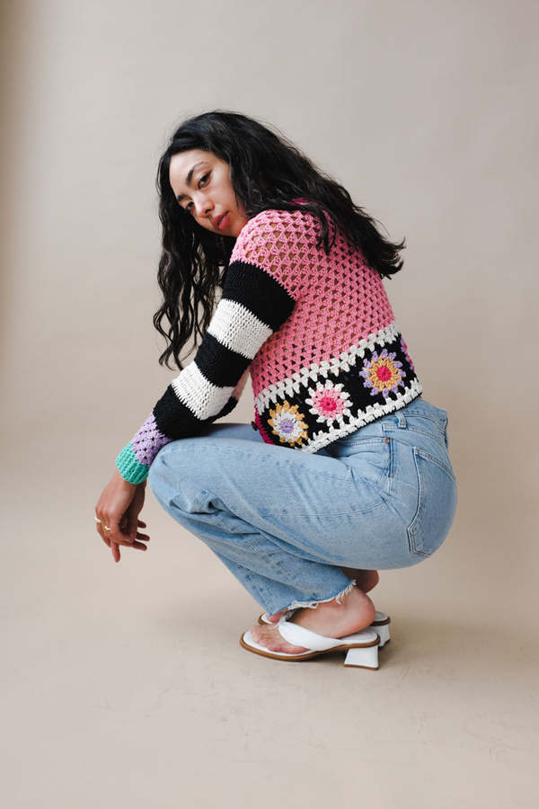 Tach Clothing MELODY CROCHET CARDIGAN multi Garmentory