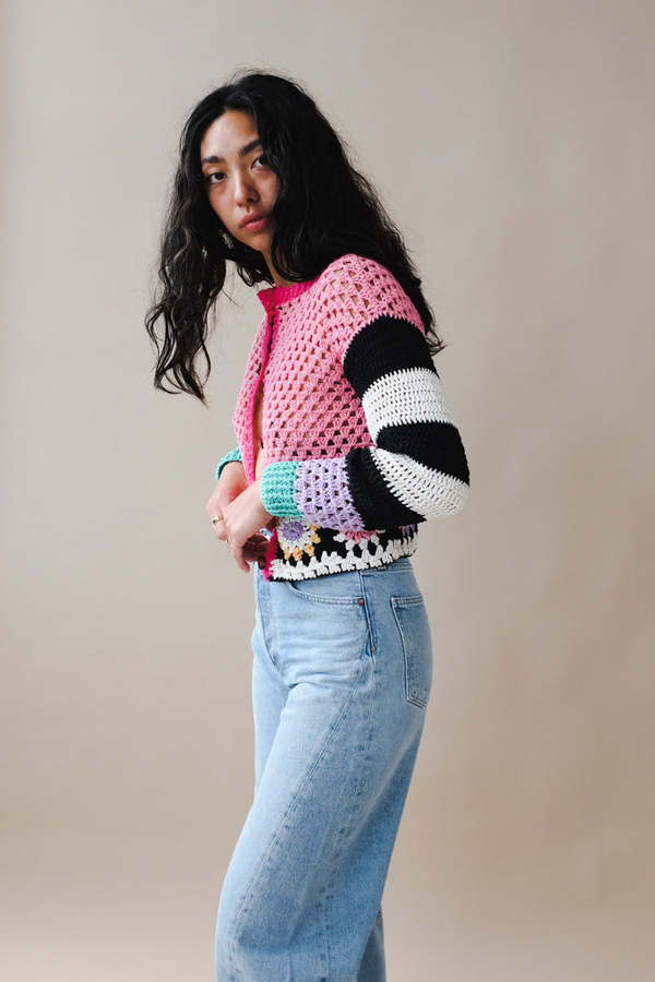 Tach Clothing MELODY CROCHET CARDIGAN multi Garmentory