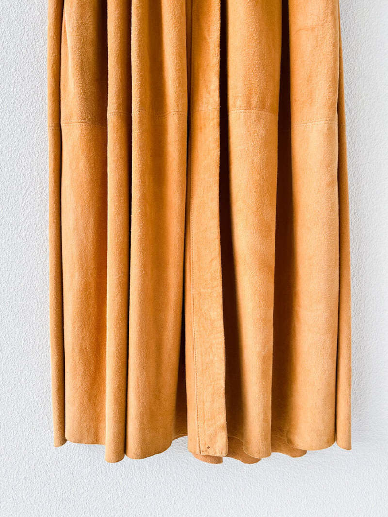 VINTAGE Deep Lake CALVIN KLEIN APRICOT SUEDE DRESS