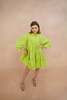 Aje Cascade Gathered Smock Mini Dress - Chartreuse Green - Thumbnail 3