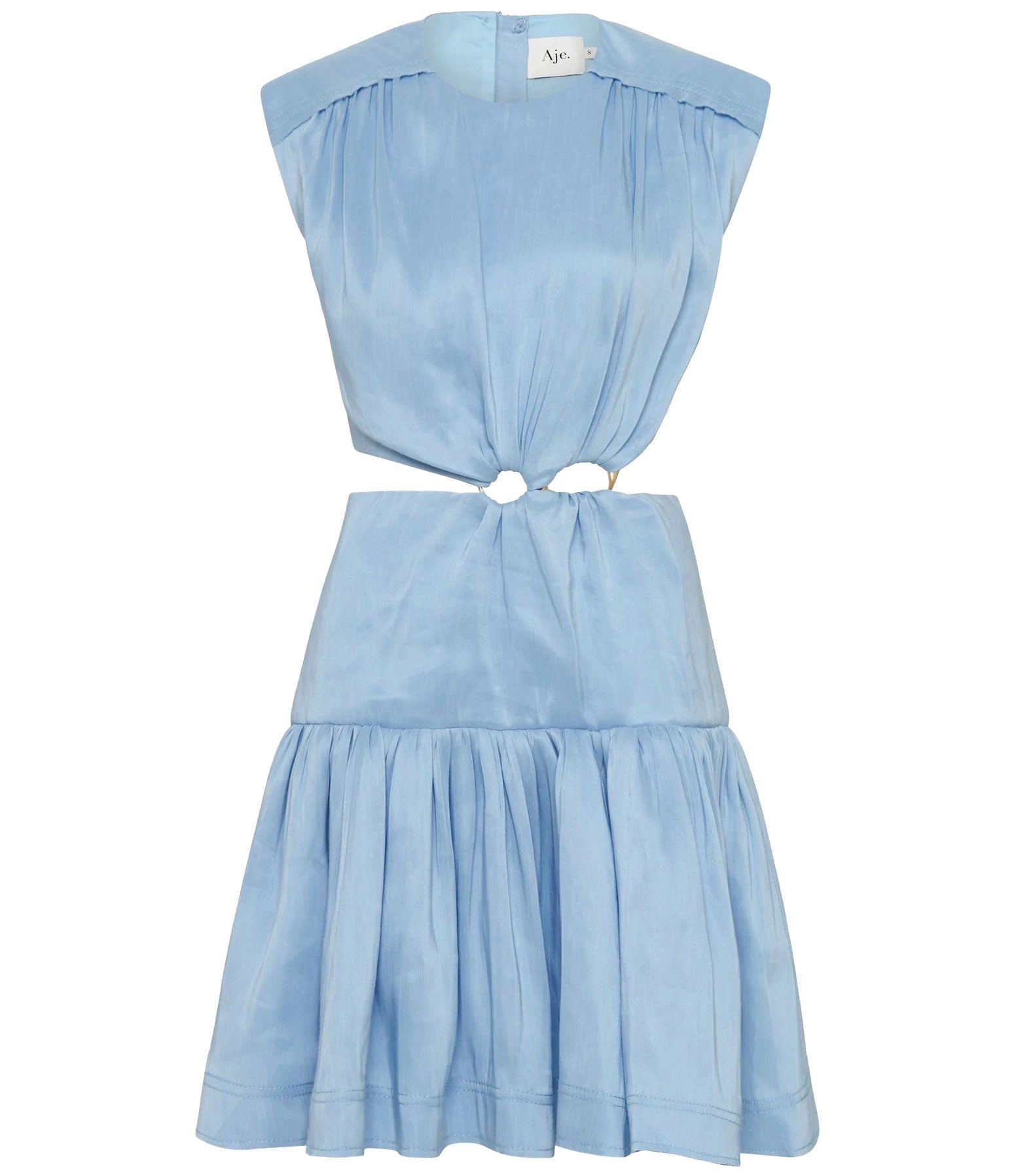 aje solstice cut out ring flip mini dress Aje Solstice Cut Out Ring Flip Mini - Powder Blue