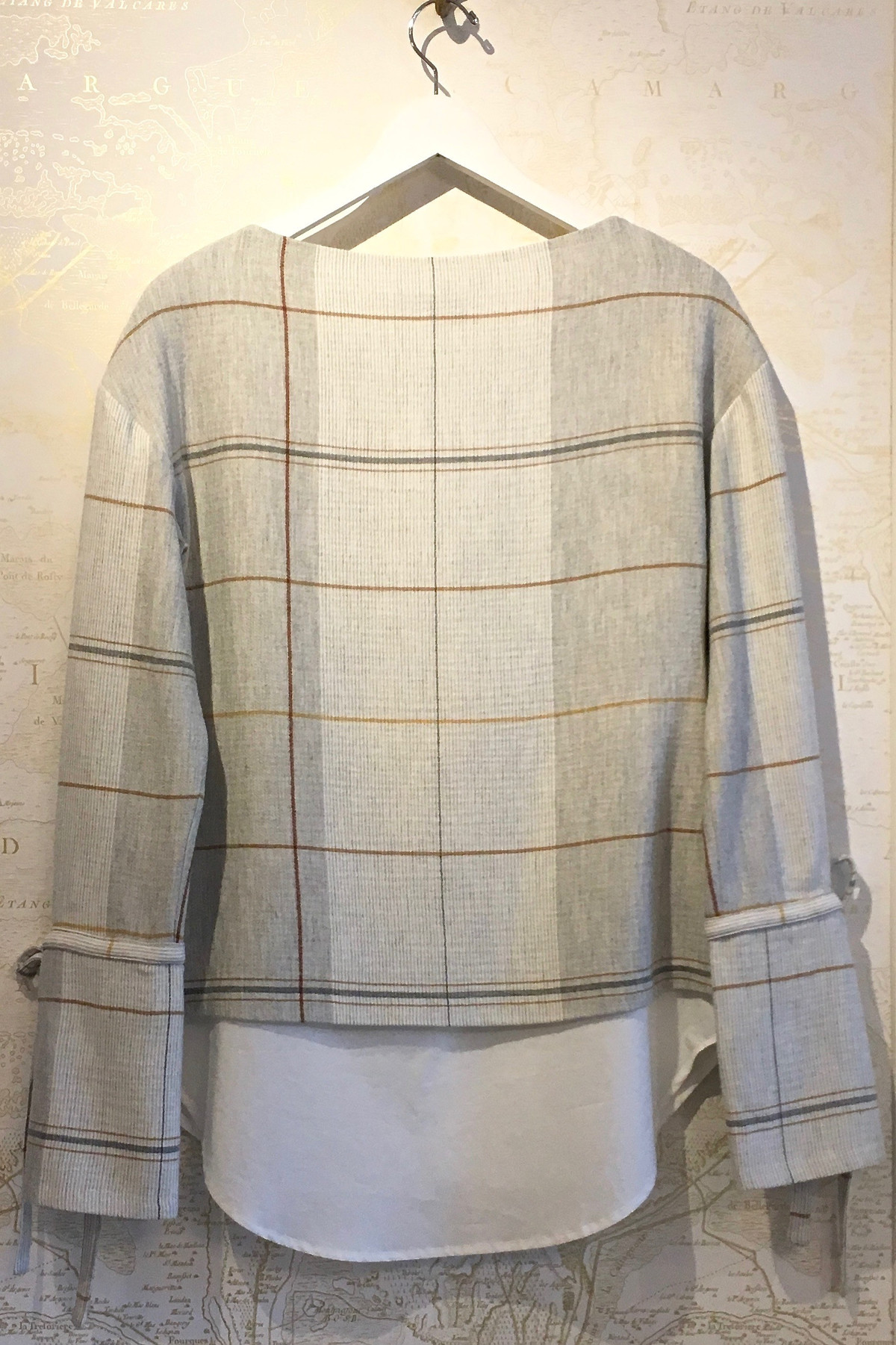 Derek Lam 10 Crosby Tie Sleeve Pullover with Shirting Hem - Image 3 of 4