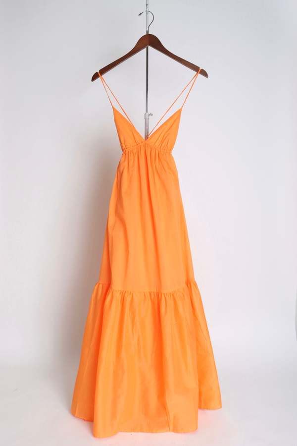knee length dresses for ladies Aviva Smocked Midi Dress - Mango Stripe