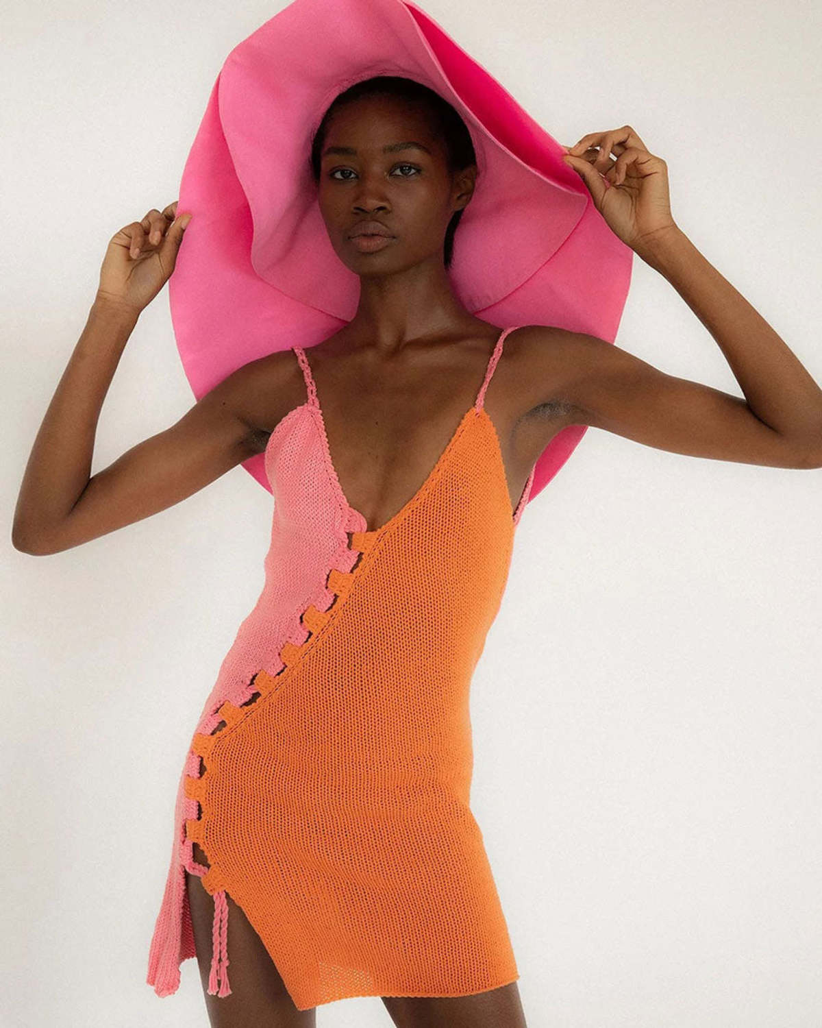 Tach Clothing Maribel Knit Dress - Pink/Orange
