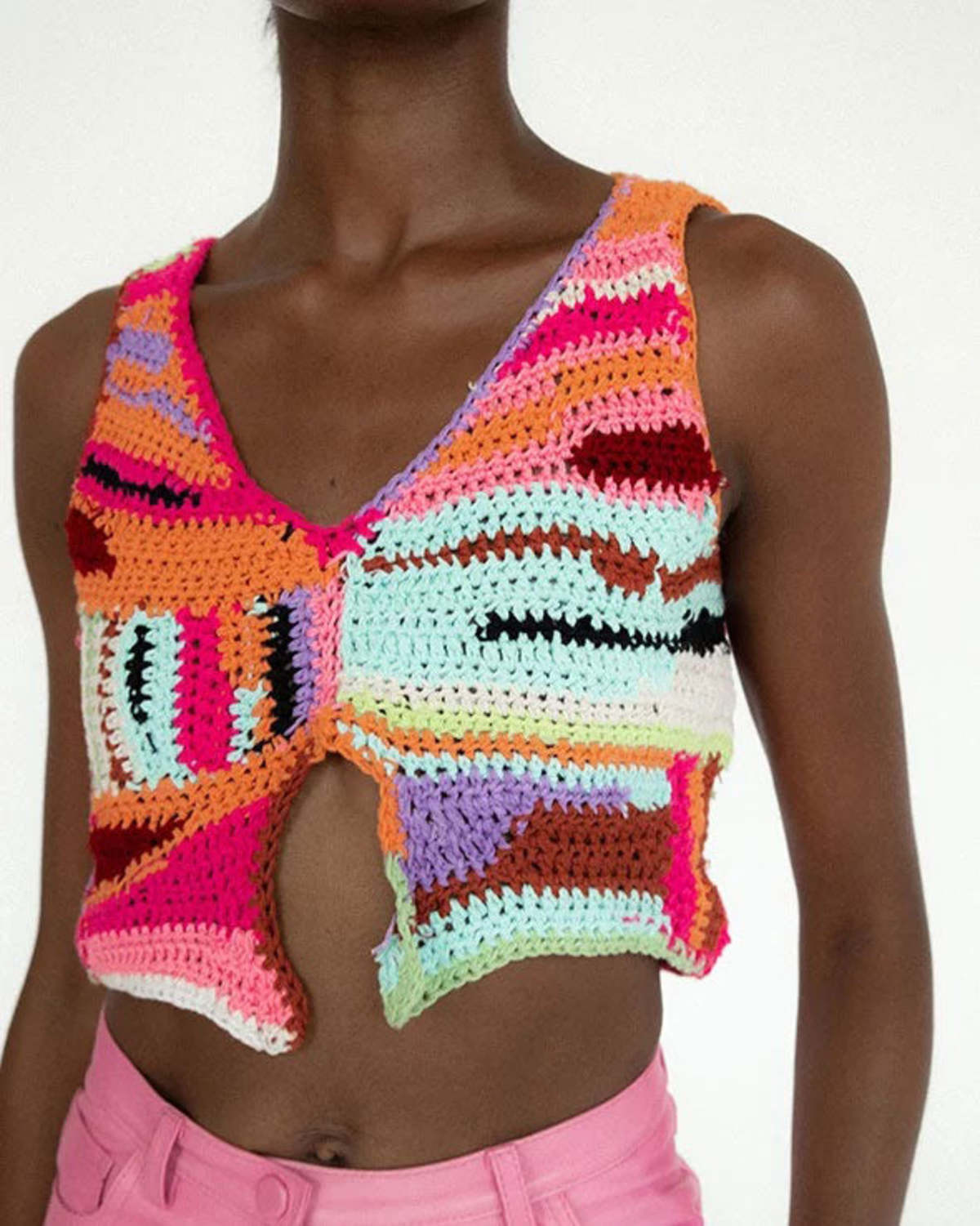 Tach Clothing Vicenta Crochet Top - Multi | Garmentory