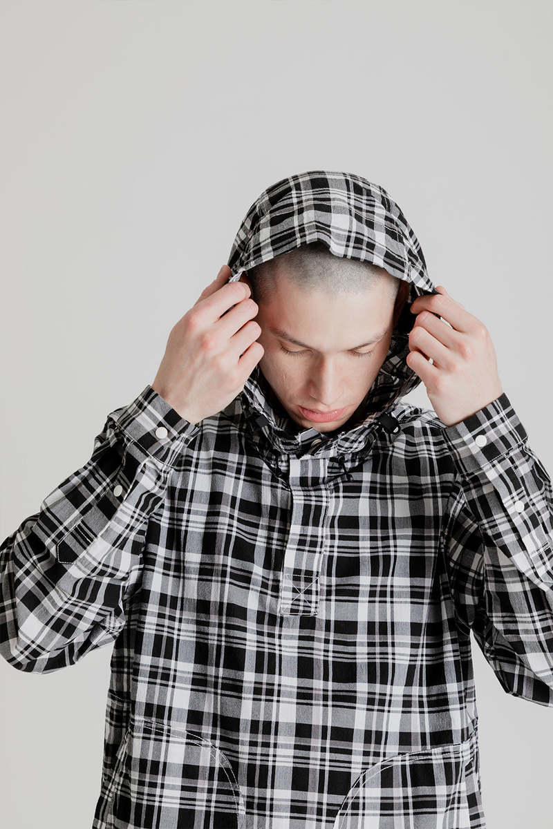 CAYL Light Cotton Pullover Hoody - Black Check | Garmentory