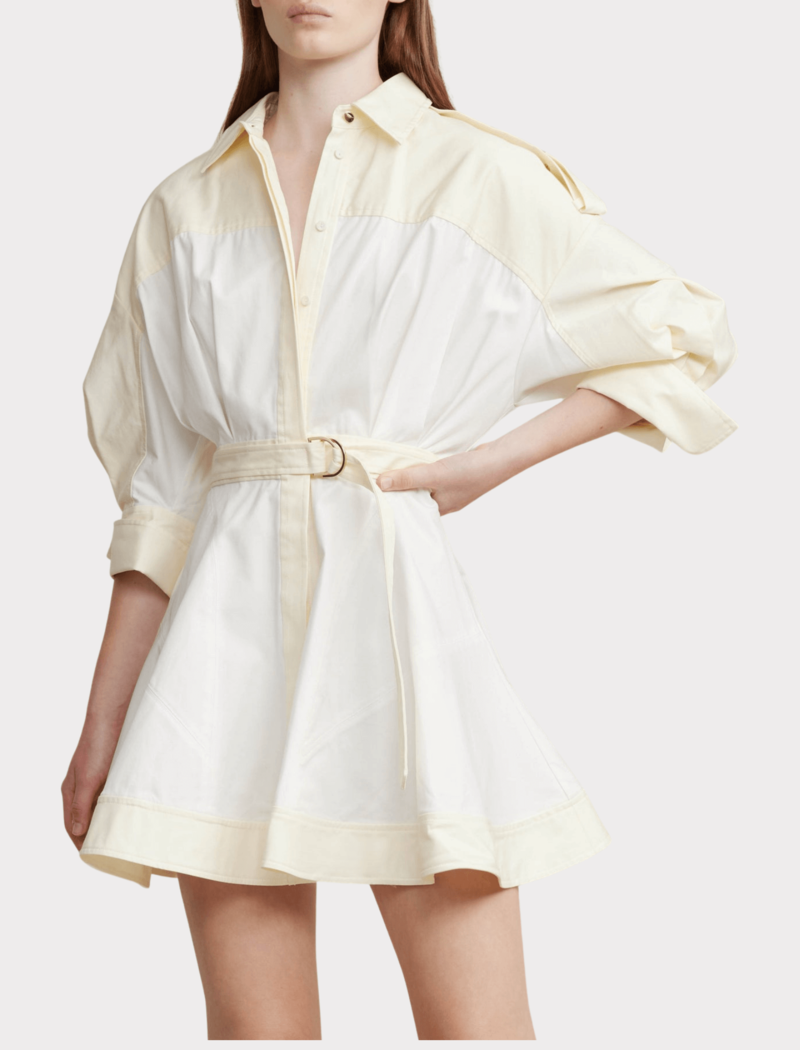 acler vienna cotton mini dress Acler Oakwood Mini Dress in Ivory