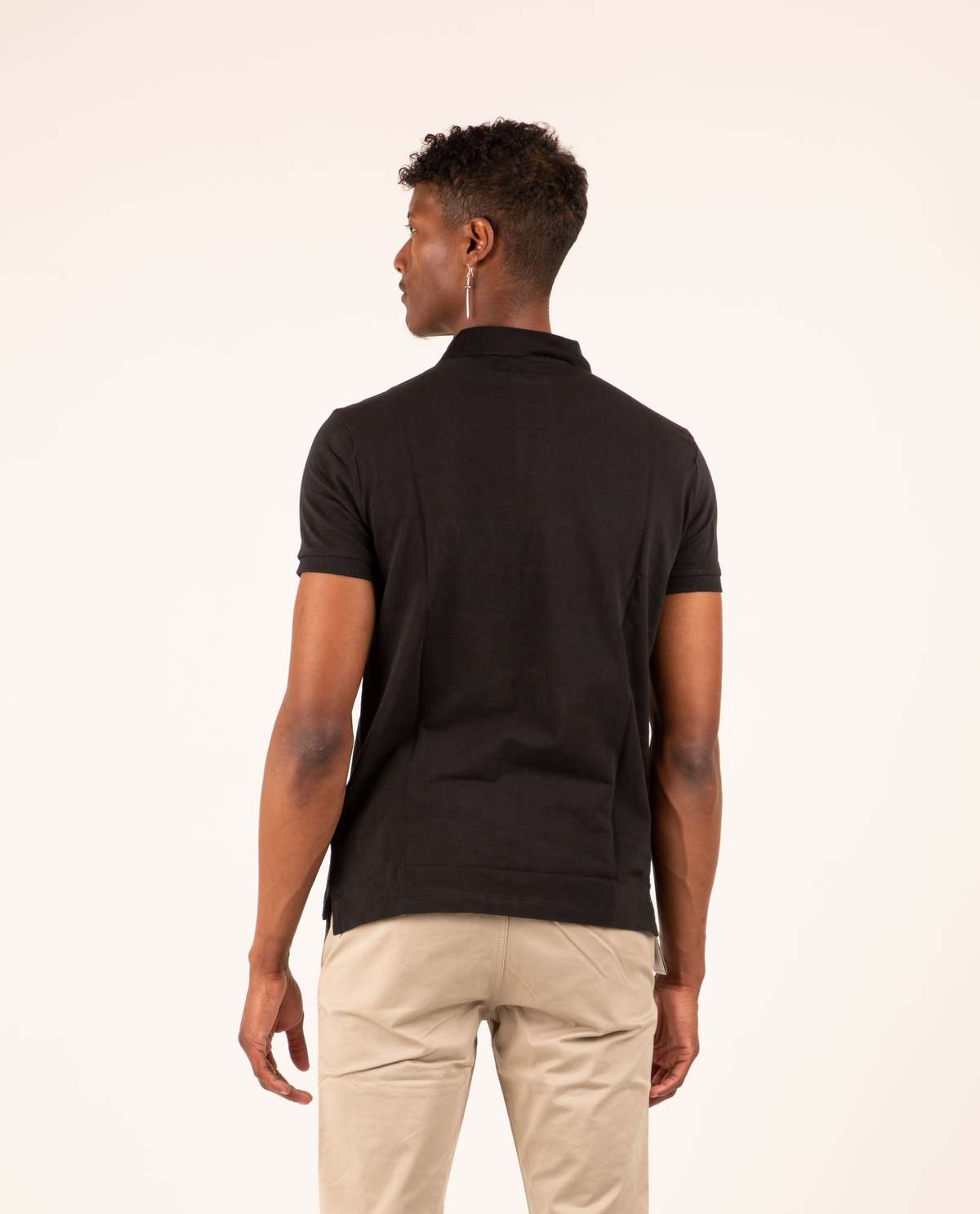 Polo Ralph Lauren Custom Slim Fit Big Pony Mesh Polo - Black